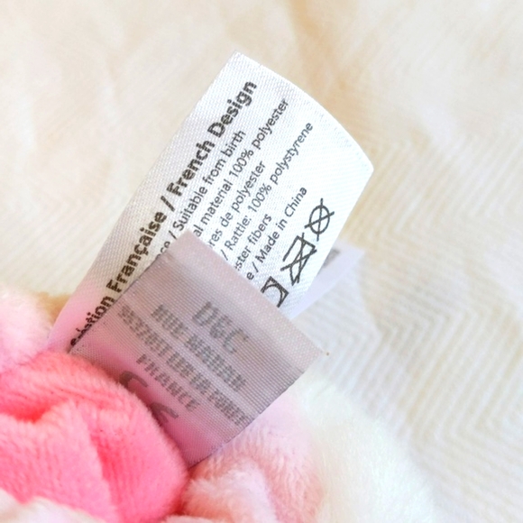 doudou et campagnie paris fluffy unicorn baby girl rattle slippers, 0-6 months - Picture 9 of 13